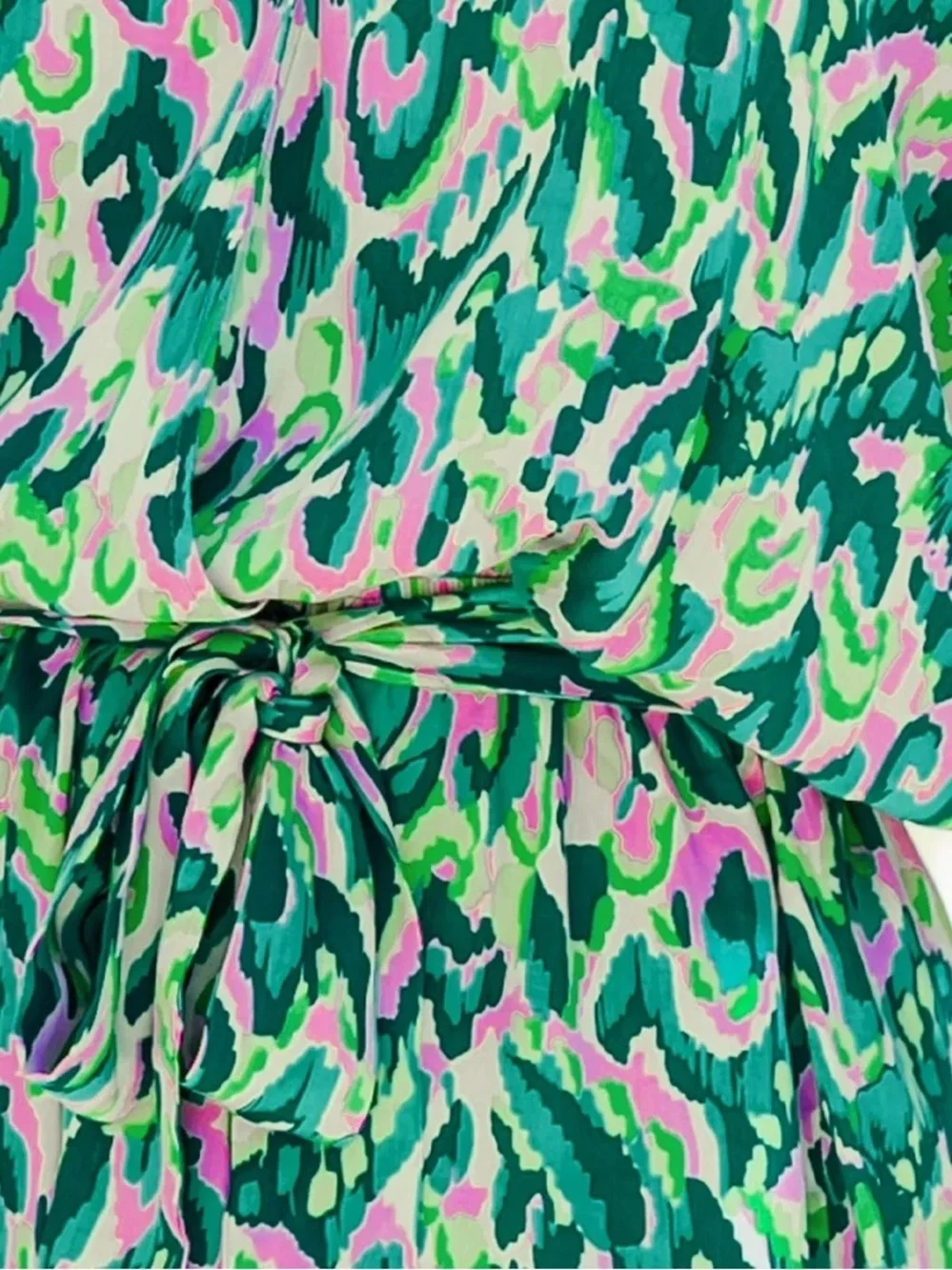 Cupshe Green & Pink Abstract Print Women's Swim Cover-Up Dress - Picture 3 of 6